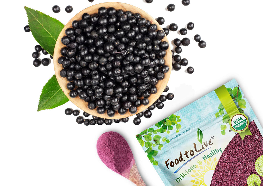 Food to Live Organic Black Elderberry Juice Powder