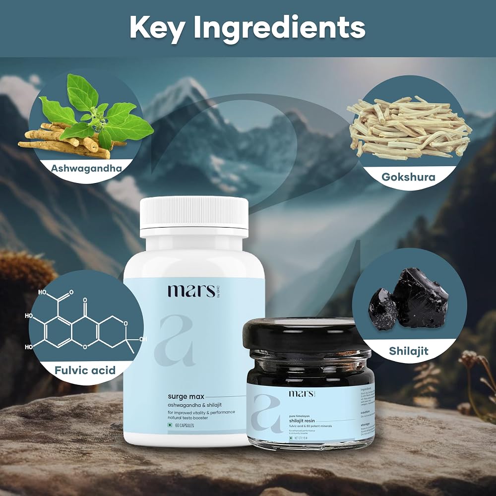 Mars by GHC Performance Combo Shilajit & Surge Max - 60 Capsules - image 4