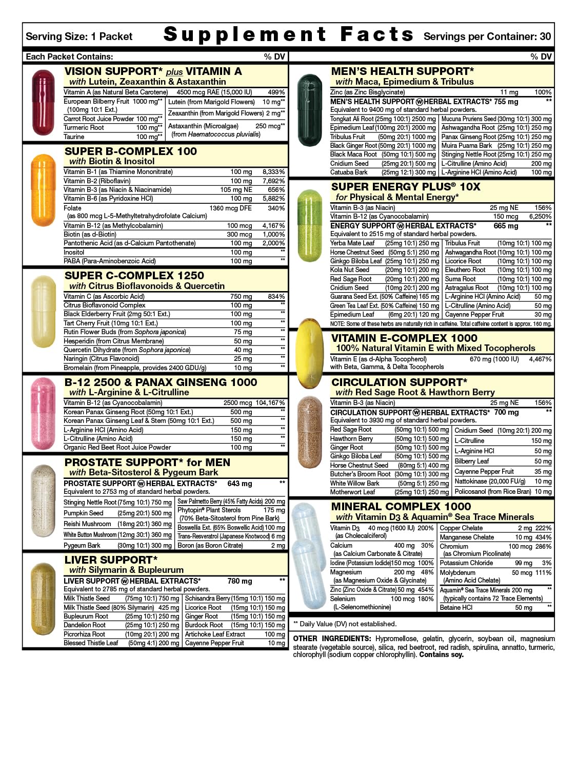 Fresh Start Power Start Men's Daily Vitamin Pack - 30 Packets - image 2