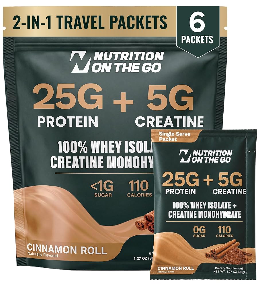 Nutrition On The Go 2-in-1 Whey Protein Isolate + Creatine Travel