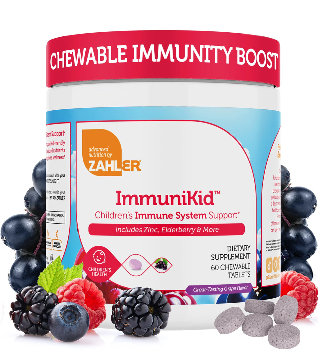 Zahler Kids Immune Support with Elderberry, Zinc & Vitamin C - 60 Tablets