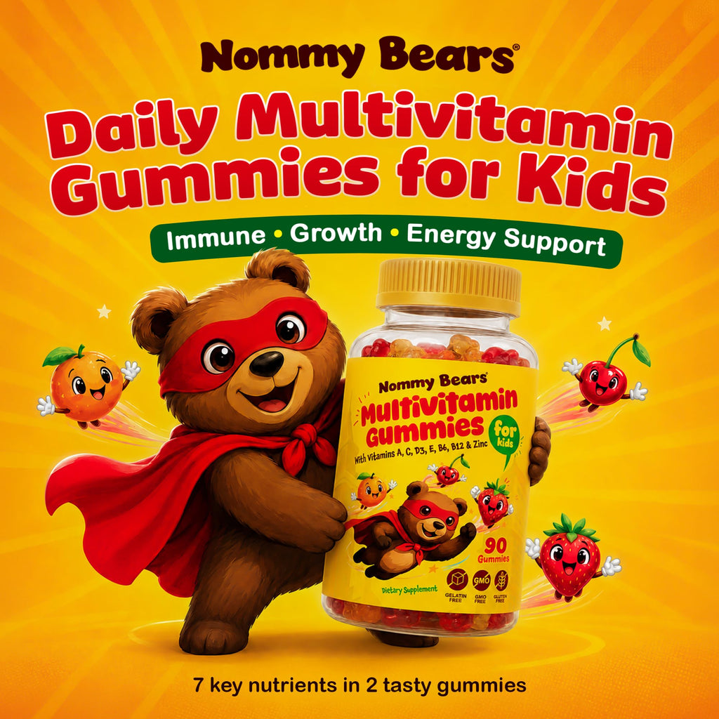 NOMMY BEARS Kids Multivitamin Gummies Age 2+ - 90 Gummies - image 2