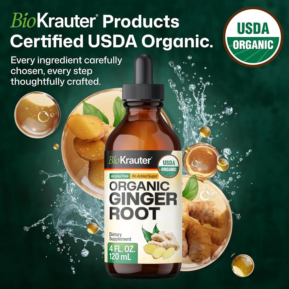 BIO KRAUTER Organic Ginger Root Digestive & Respiratory Support - 4 Fl Oz - image 3