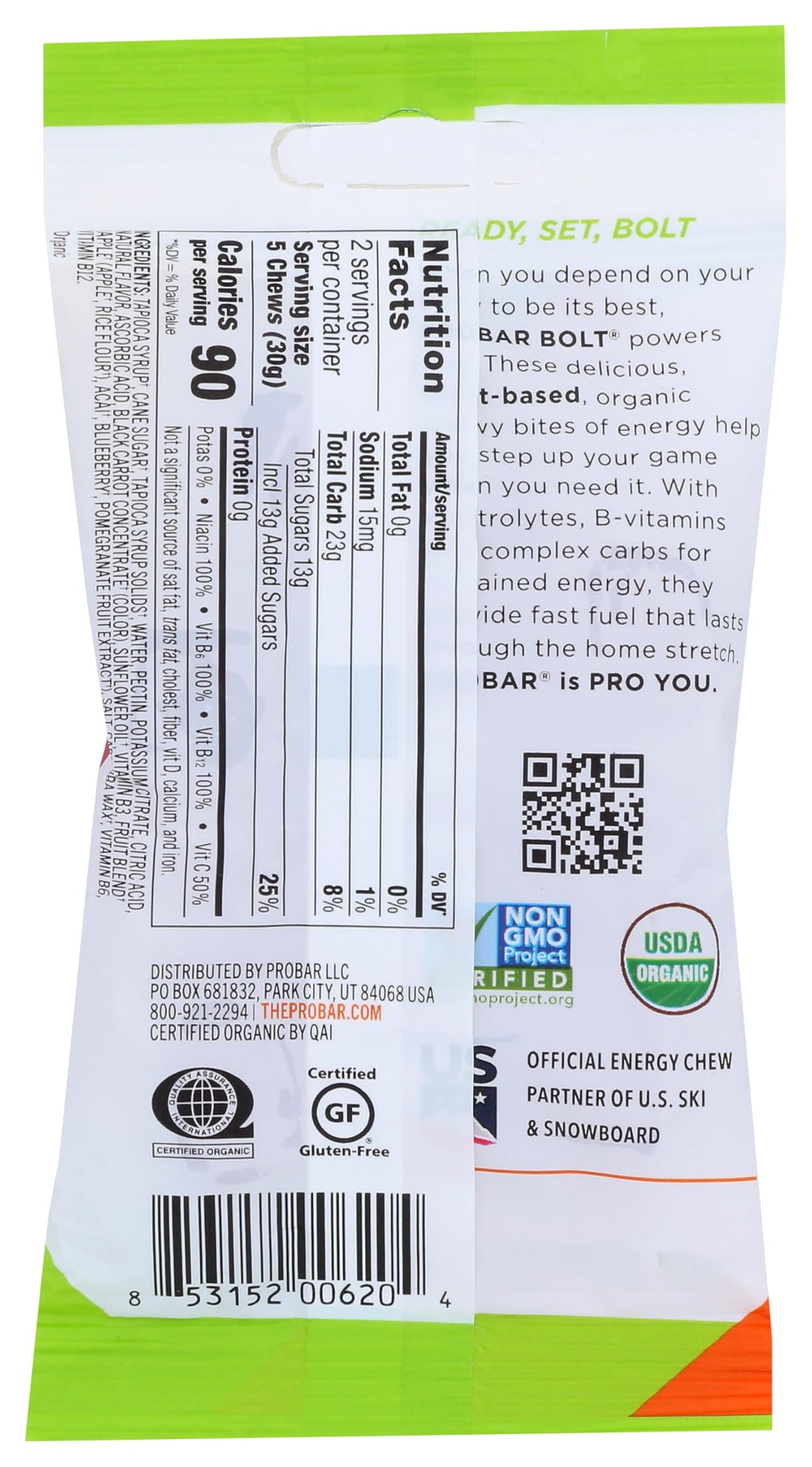 PROBAR Bolt Organic Pink Lemonade Energy Chews - 12 Pack - image 2