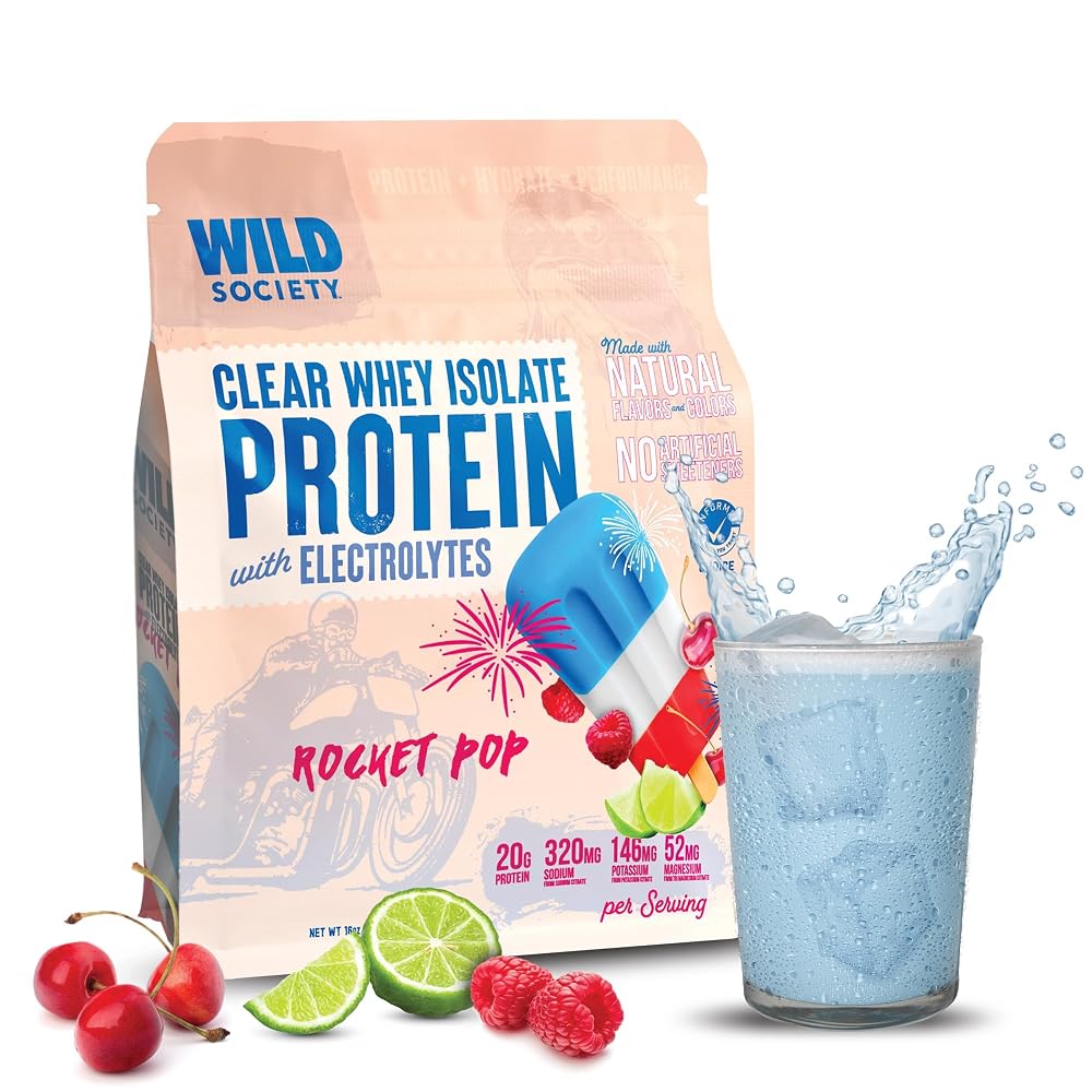 WILD SOCIETY Clear Whey Protein Isolate Drink with Electrolytes