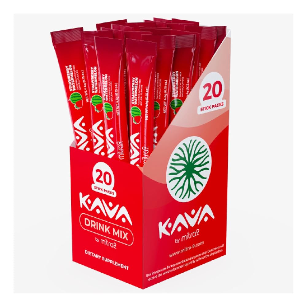 Mitra9 Kava Drink Mix Strawberry Watermelon - 20 Stick Packs - image 2