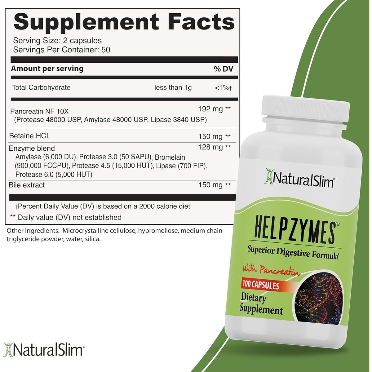 NaturalSlim Helpzymes Digestive Enzymes - image 2