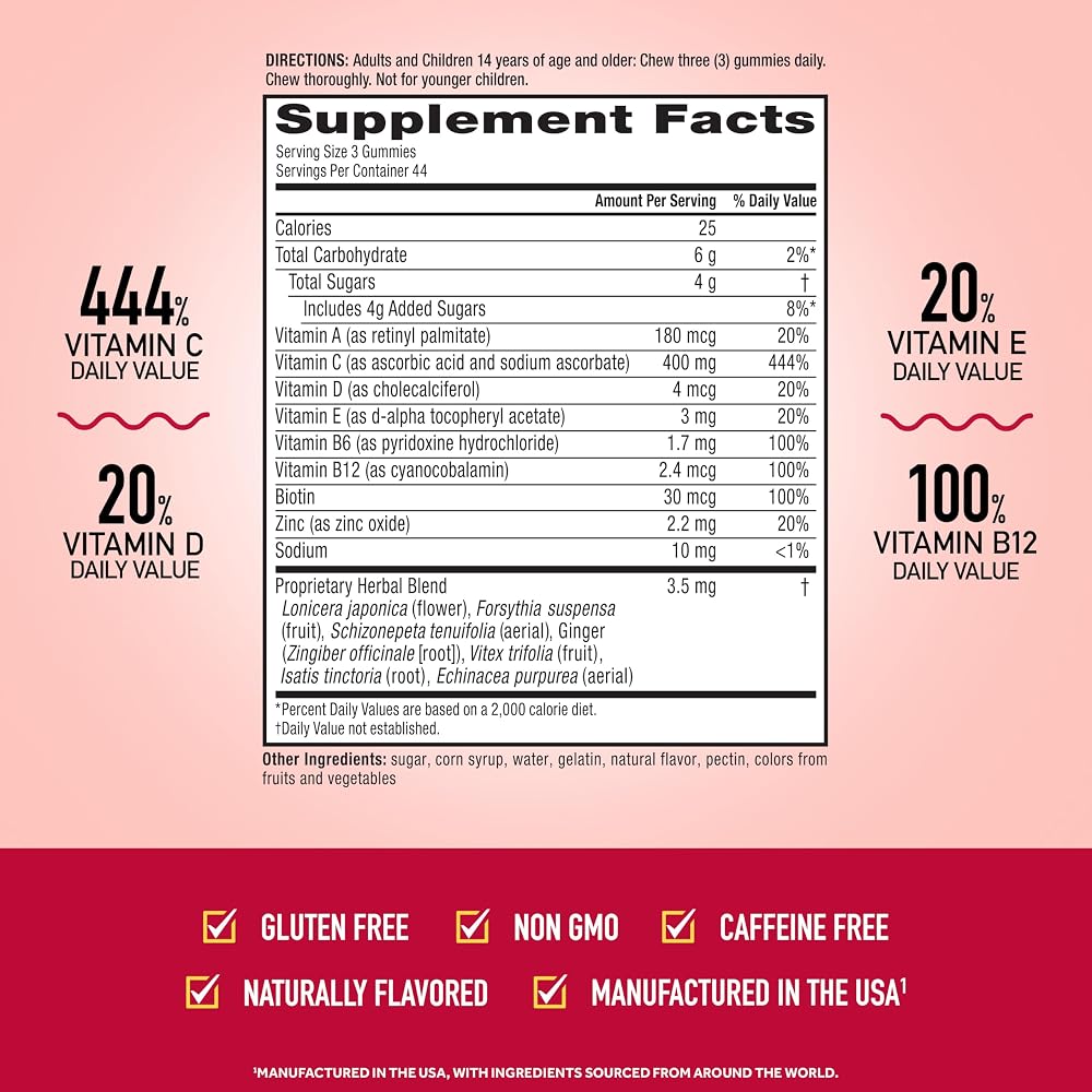 Airborne Immune Essentials Gummies Orchard Fruit - 132 Count - image 4