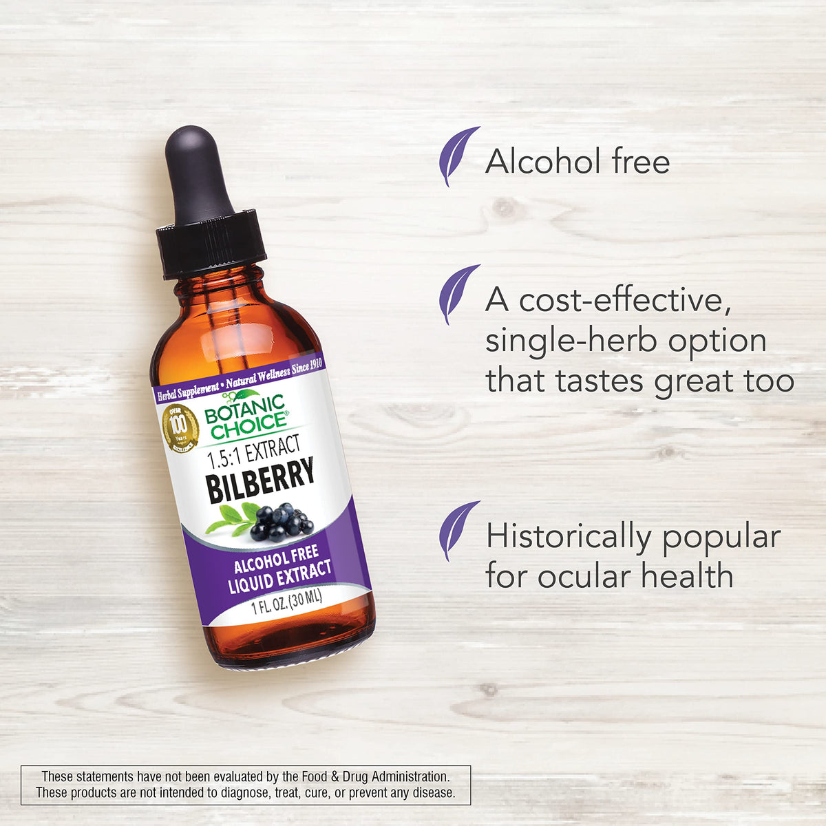 Botanic Choice Bilberry Alcohol Free Liquid Extract - 1 Fl Oz - image 4
