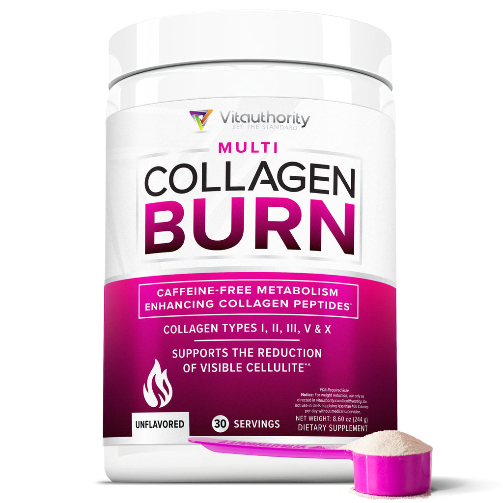 Vitauthority Hydrolyzed Collagen Powder for Weight Loss - 30 Servings