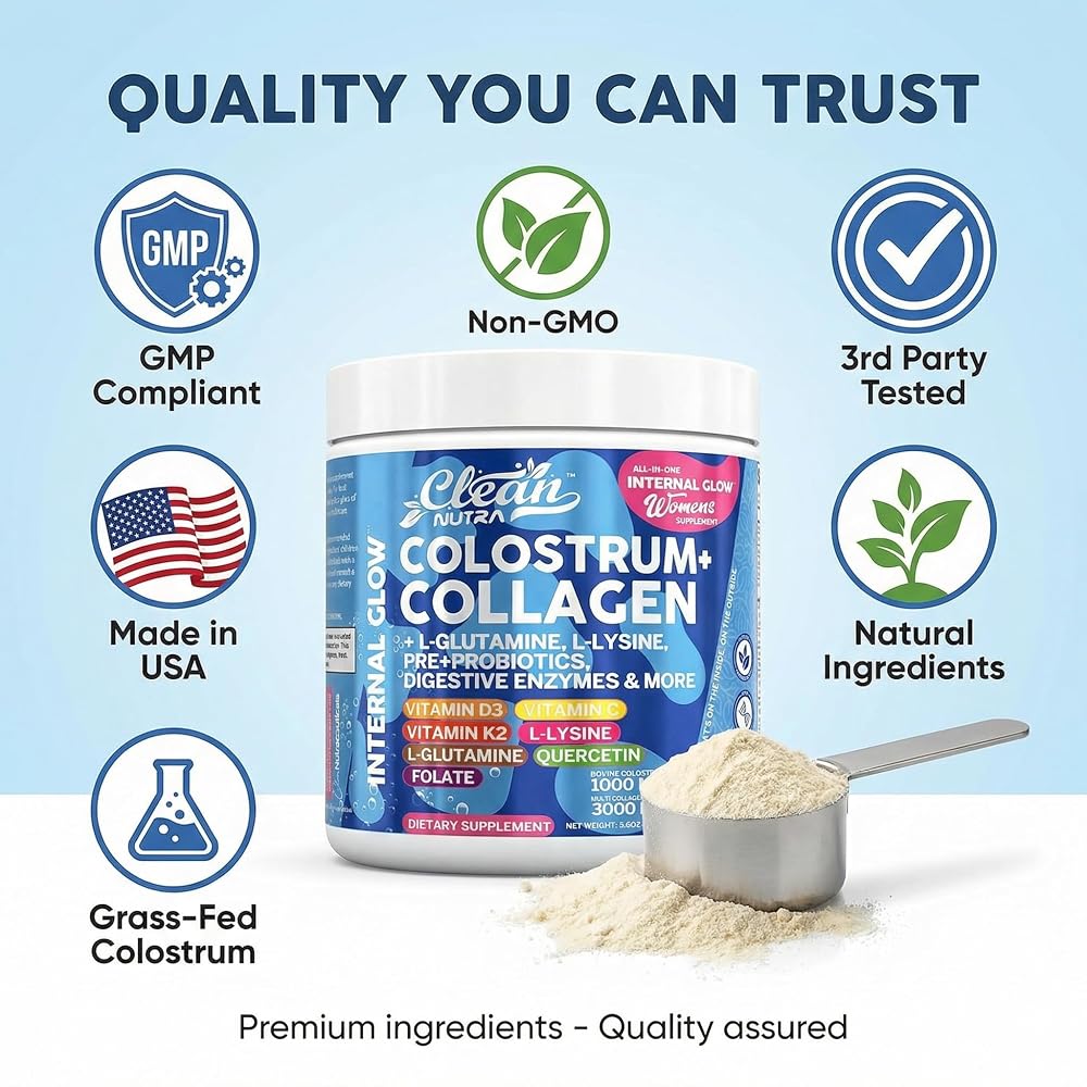 Clean Nutraceuticals Bovine Colostrum Powder with Collagen Peptides - 9.5 oz - image 8