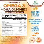 Nature's Nutrition Omega 3 Fish Oil Gummies - Extra Strength Omega-3