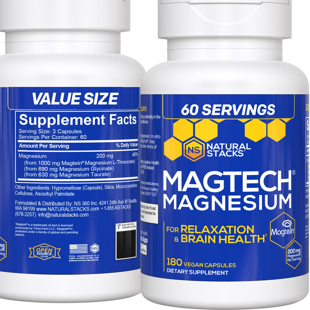 Natural Stacks MagTech Magnesium Complex - 180 Capsules