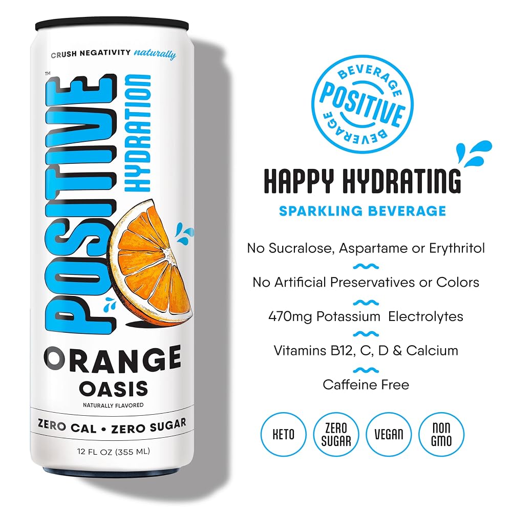 Positive Beverage Electrolyte Sparkling Water Immunity Support - 12 Cans - image 3