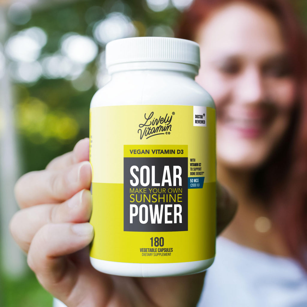 LIVELY VITAMIN CO. Solar Power Vitamin D3 - Patented Vitamin K - MK7