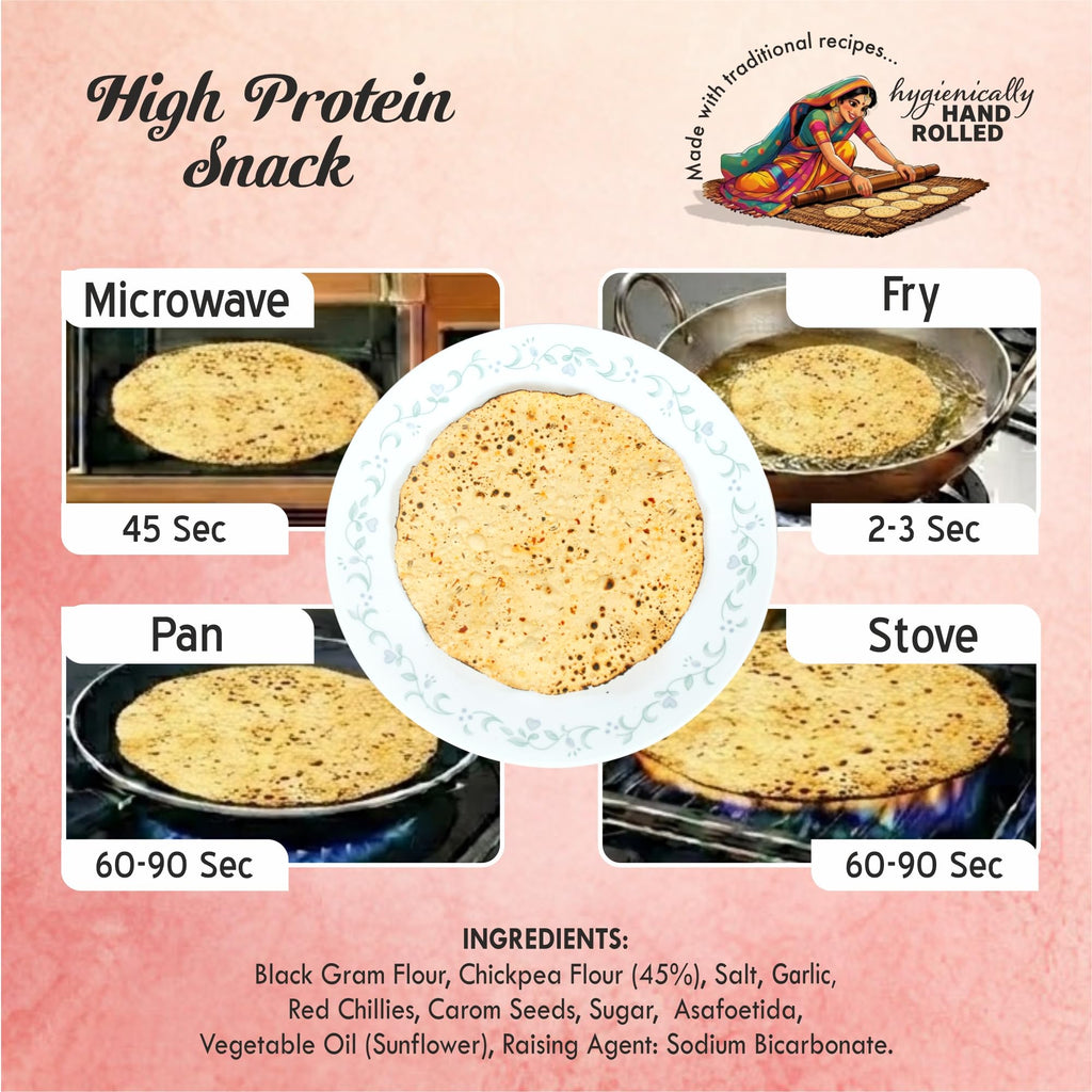 Ganesh Chana Garlic Poppadum Chips - Pack of 2, 30 Pcs - image 5