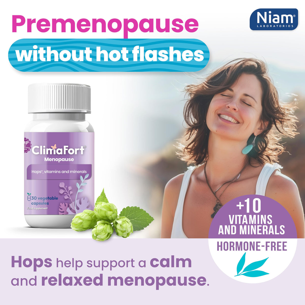 Climafort Menopause Support with Hops - 30 Vegetarian Capsules - image 3