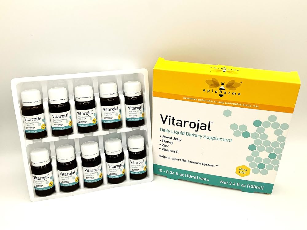 apipharma Vitarojal Royal Jelly with Honey, Vitamin C & Zinc - 10 Vials - image 4