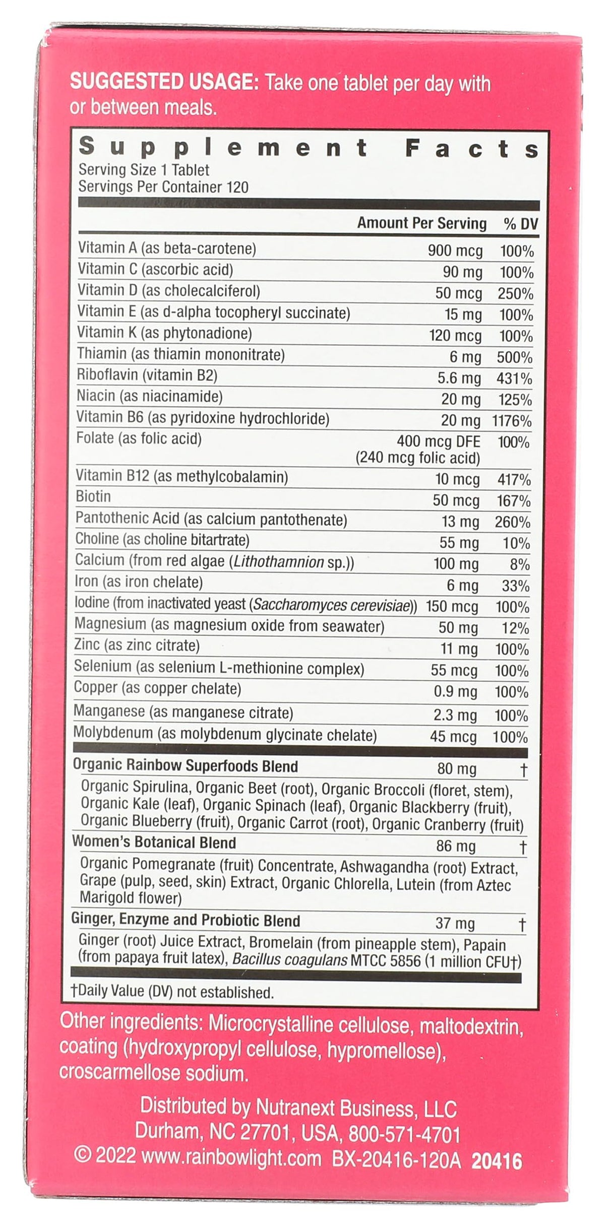Rainbow Light Women's One Multivitamin Powder - 120 Count - image 2