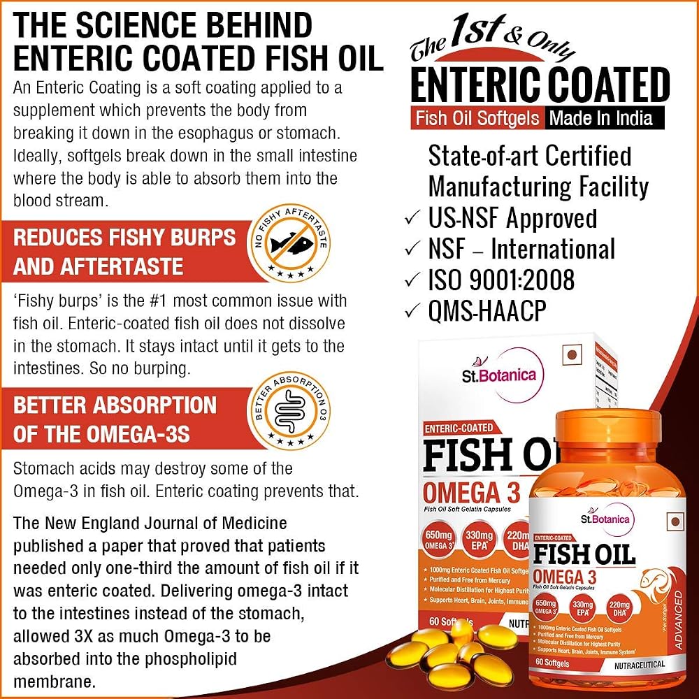 St.Botanica Fish Oil 1000 mg Double Strength - 60 Softgels - image 4