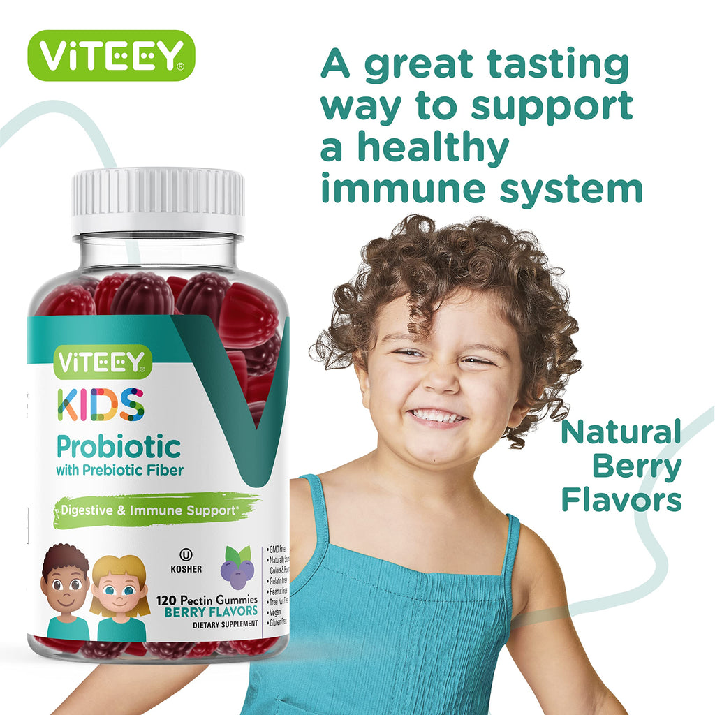 Viteey Probiotics Plus Prebiotics Fiber Gummies
