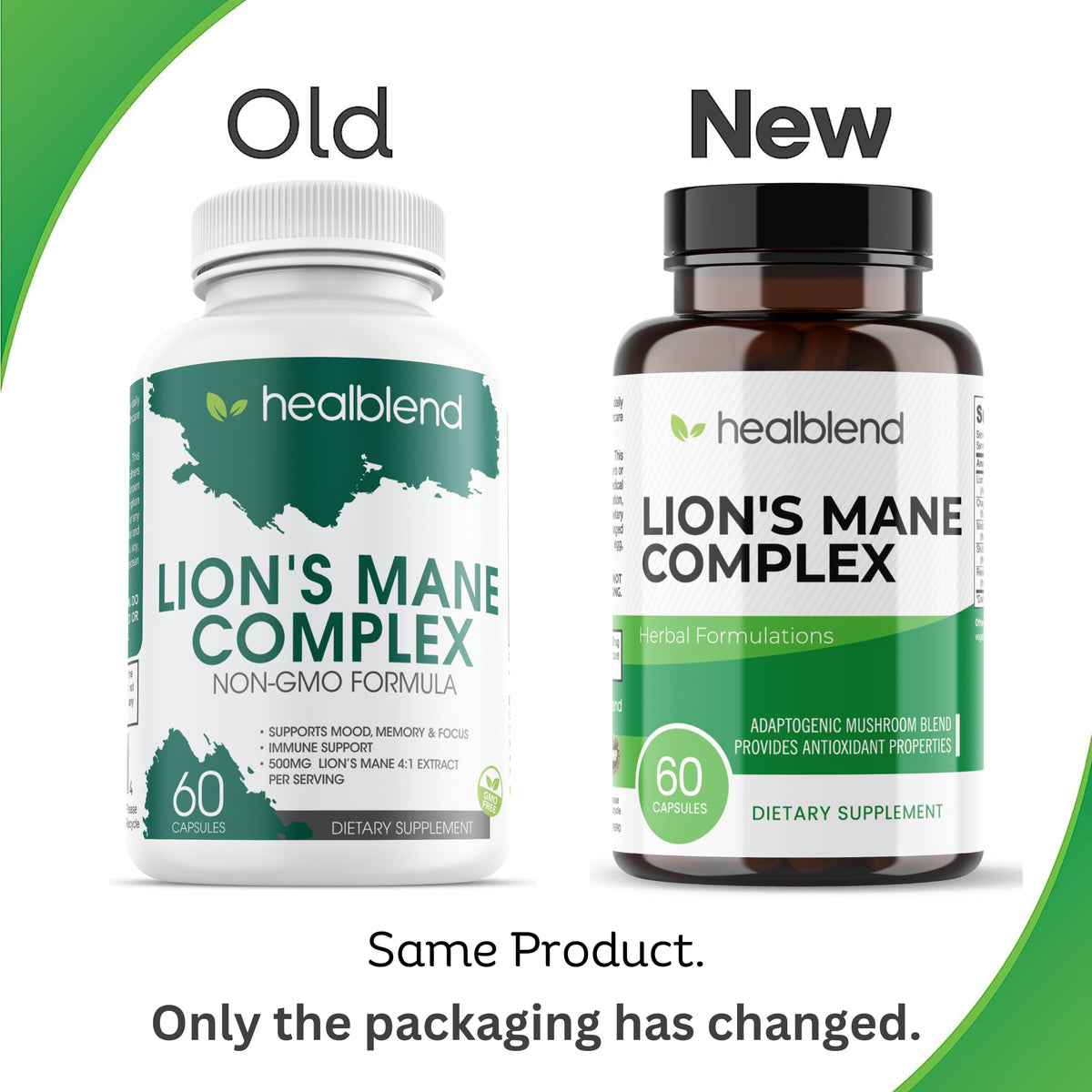 Healblend Mushroom Complex Extract with Lion's Mane - 60 Capsules - image 2