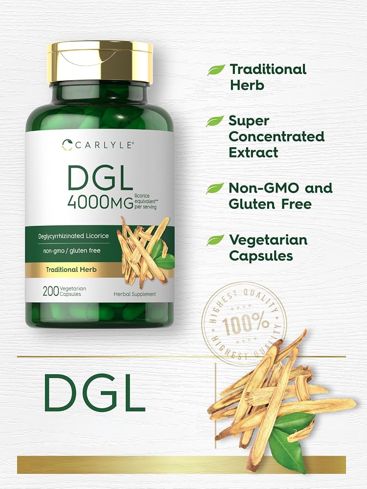 Carlyle DGL Deglycyrrhizinated Licorice - 200 Vegetarian Capsules - image 4