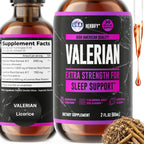 HERBIFY Valerian Root Tincture Liquid Drops for Sleep - 2 Fl Oz