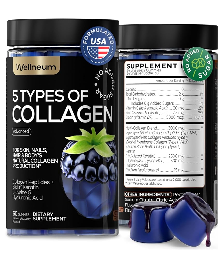 Wellneum Gummies - 60 Servings - Formula - 5 Types