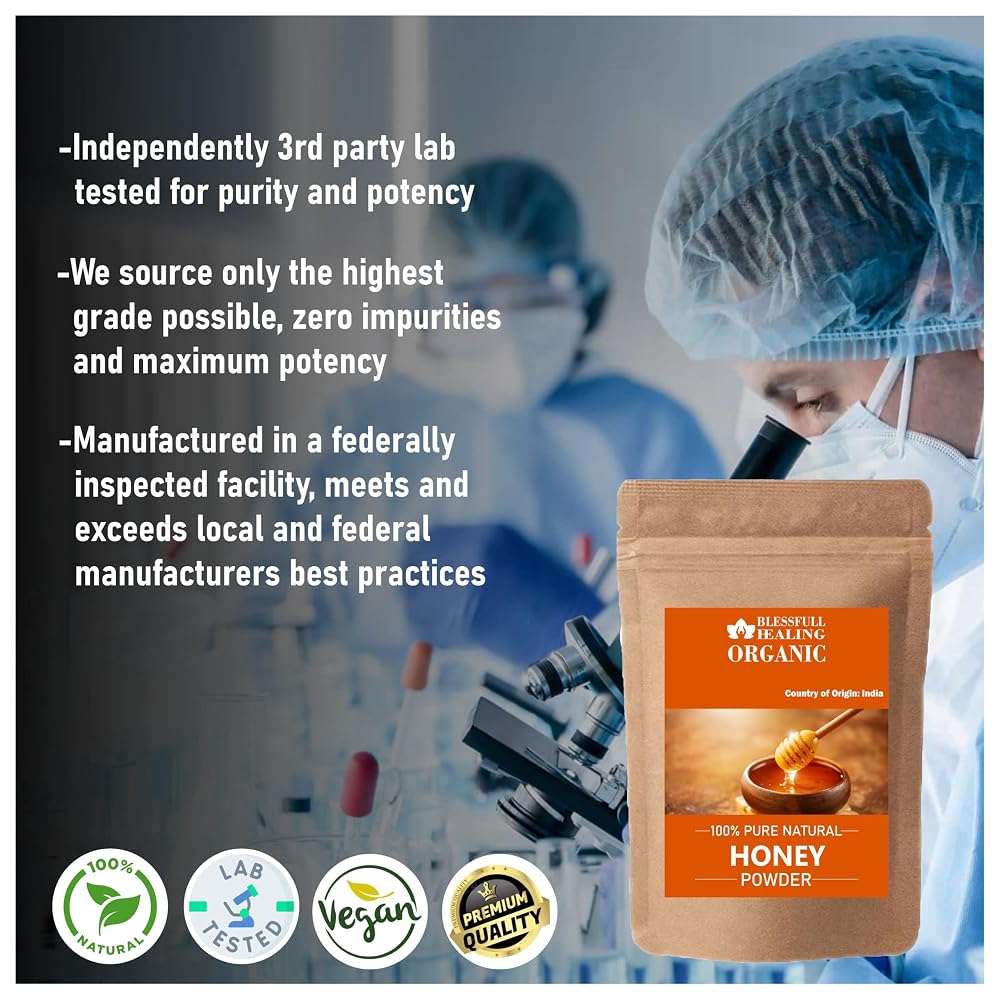 Blessfull Healing Organic Honey Powder 100% Pure Natural - 100g - image 3