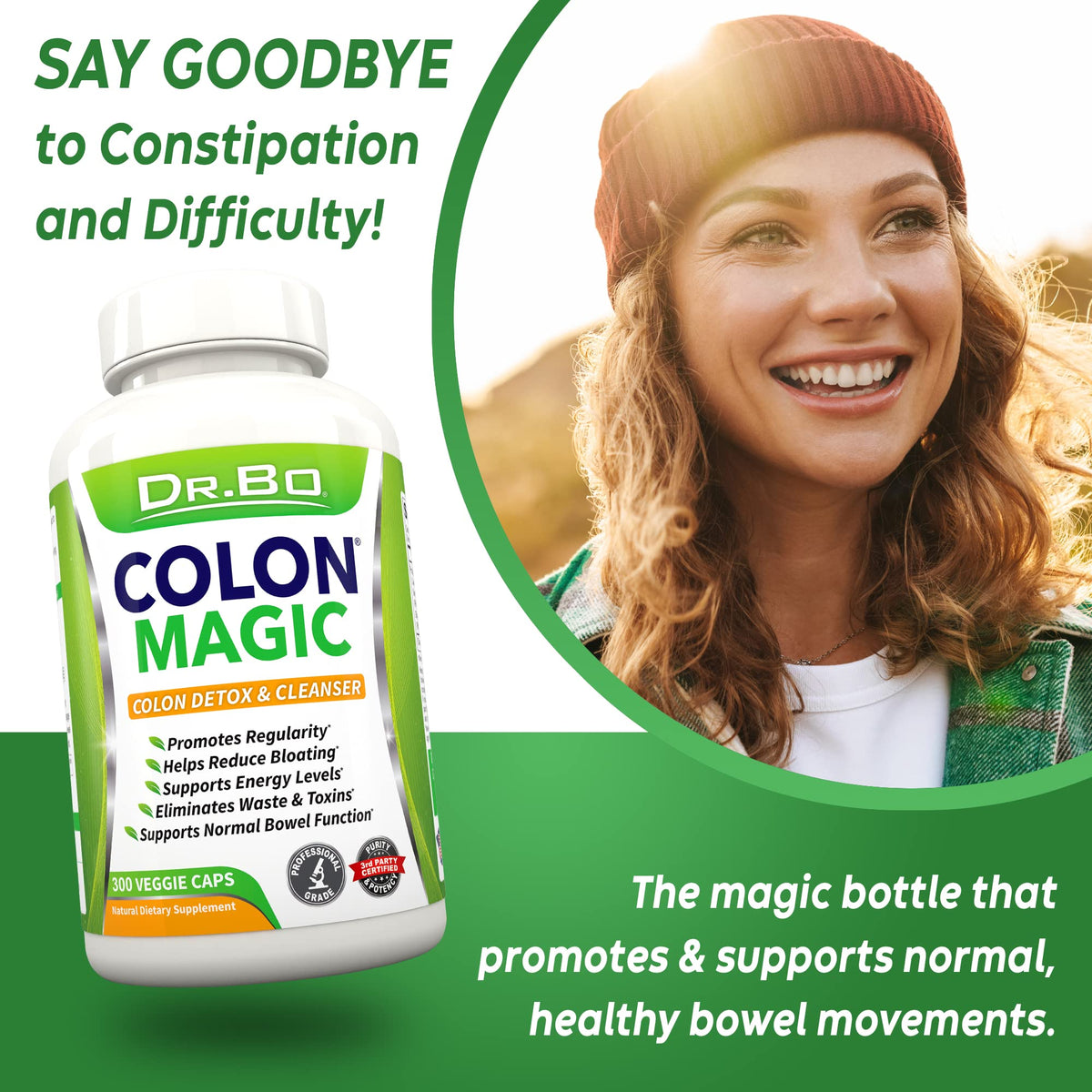 DR. BO Colon Cleanse Detox Formula - Natural Bowel Cleanser Pills