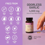 NatureWise Odorless Garlic Supplement 4000mg - Ultra Potent 100:1