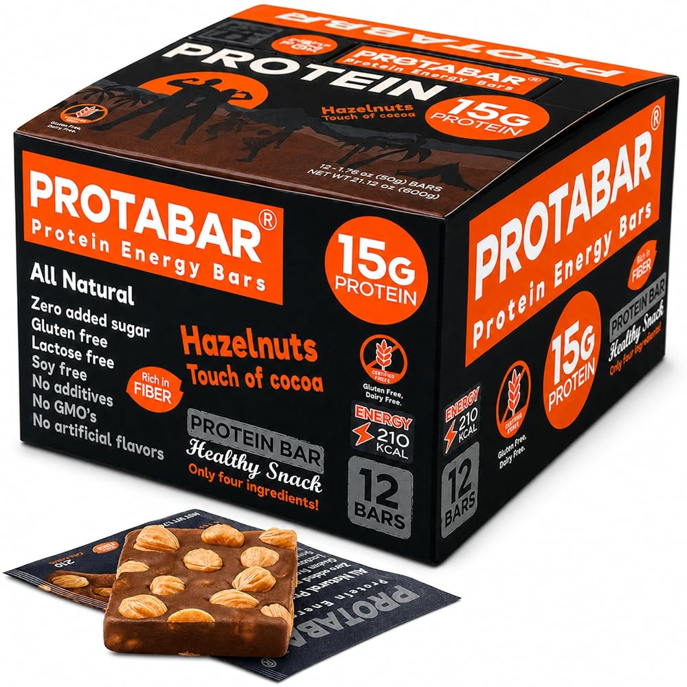 PROTABAR Egg White Protein Bars, 15g Protein - 12 Count