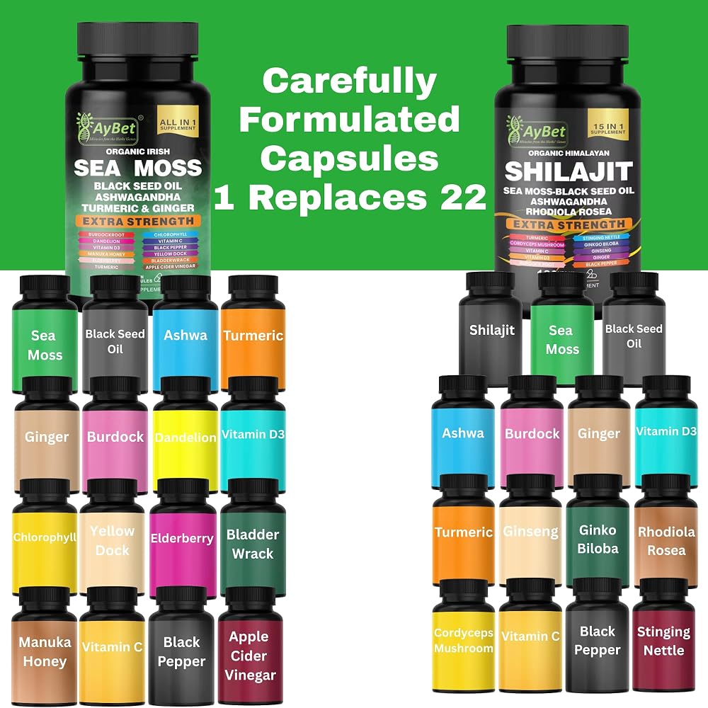 AyBet Sea Moss Shilajit Combo Bundle