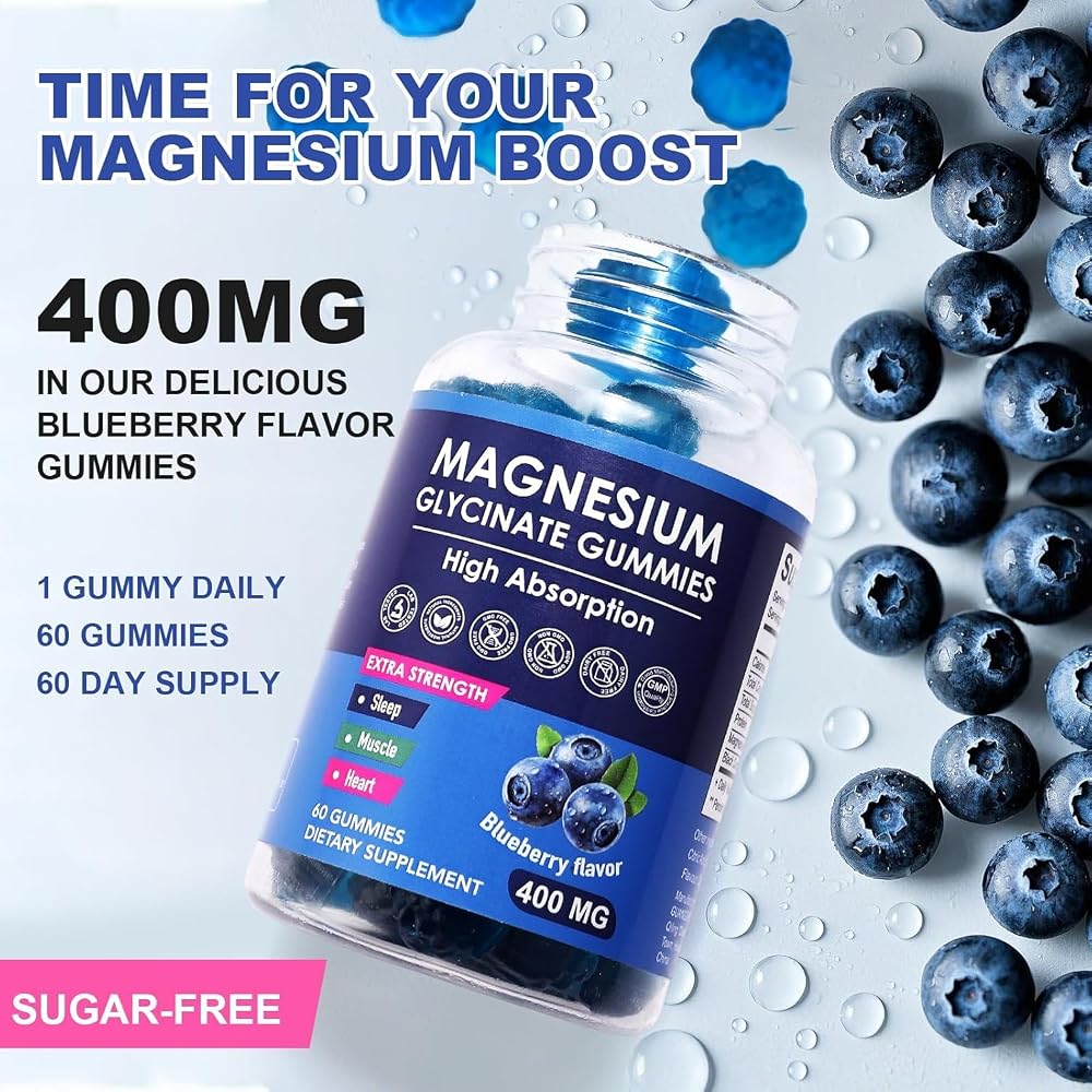 HISOKOI Magnesium Glycinate Gummies 400mg for Sleep - 60 Count - image 5