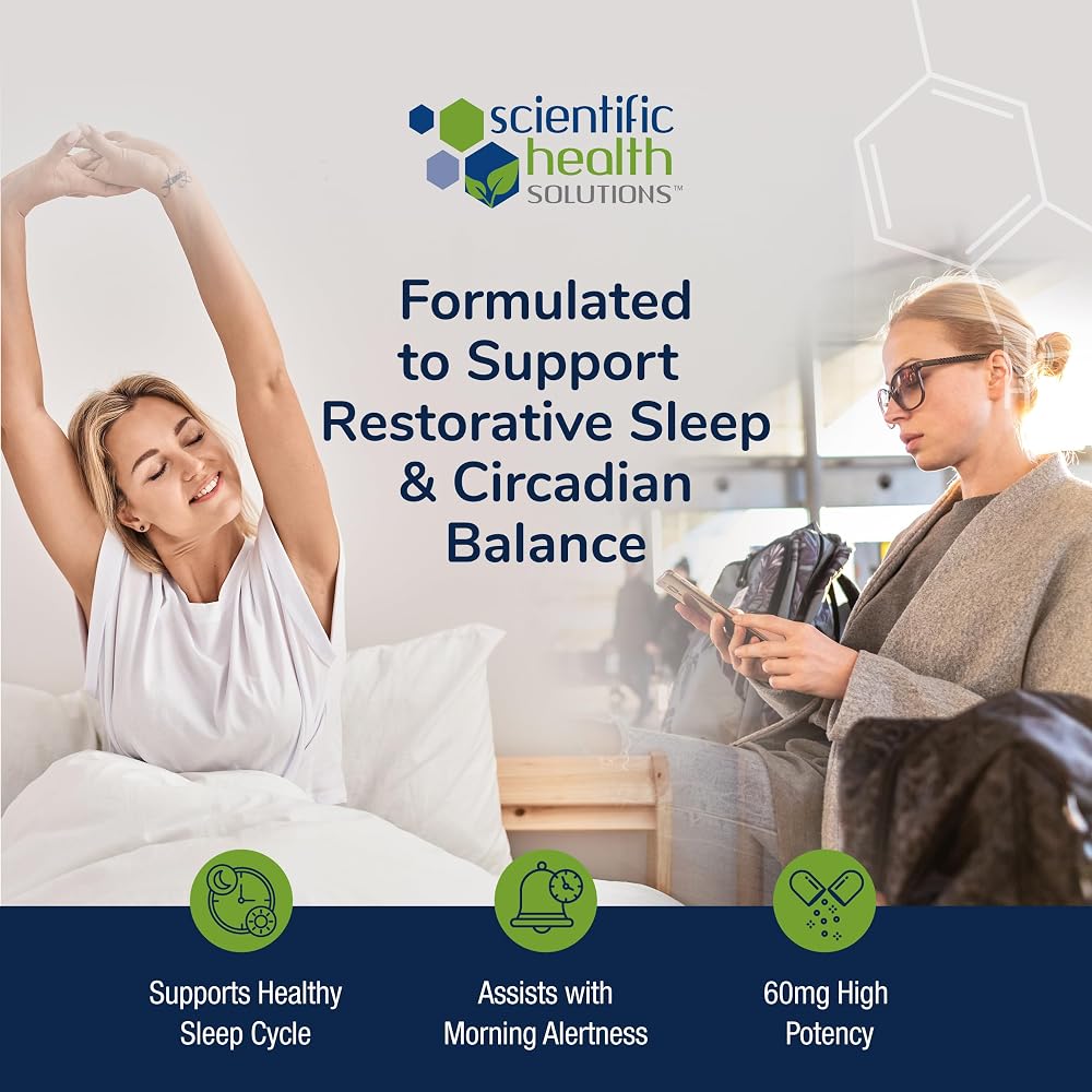Scientific Health Solutions Melatonin 60mg Sleep Aid - 120 Capsules - image 2