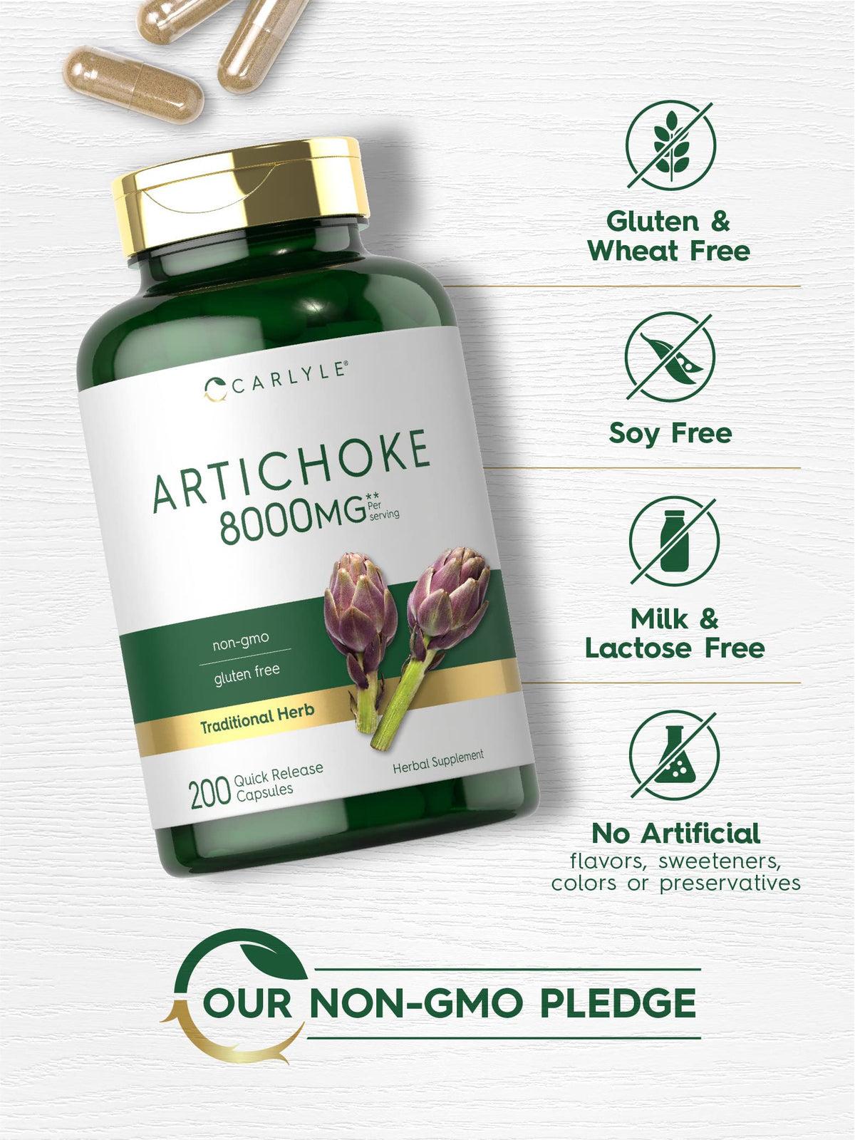 Carlyle Artichoke Extract - 200 Capsules - image 4