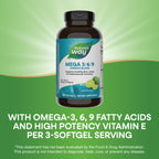 Nature's Way Mega 3/6/9 Omega Fish, Flax & Borage Oil - 180 Softgels - image 4