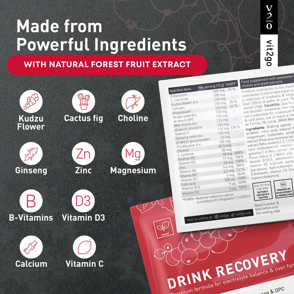 Vit2Go Drink Recovery Electrolytes Powder 250g with Vitamins