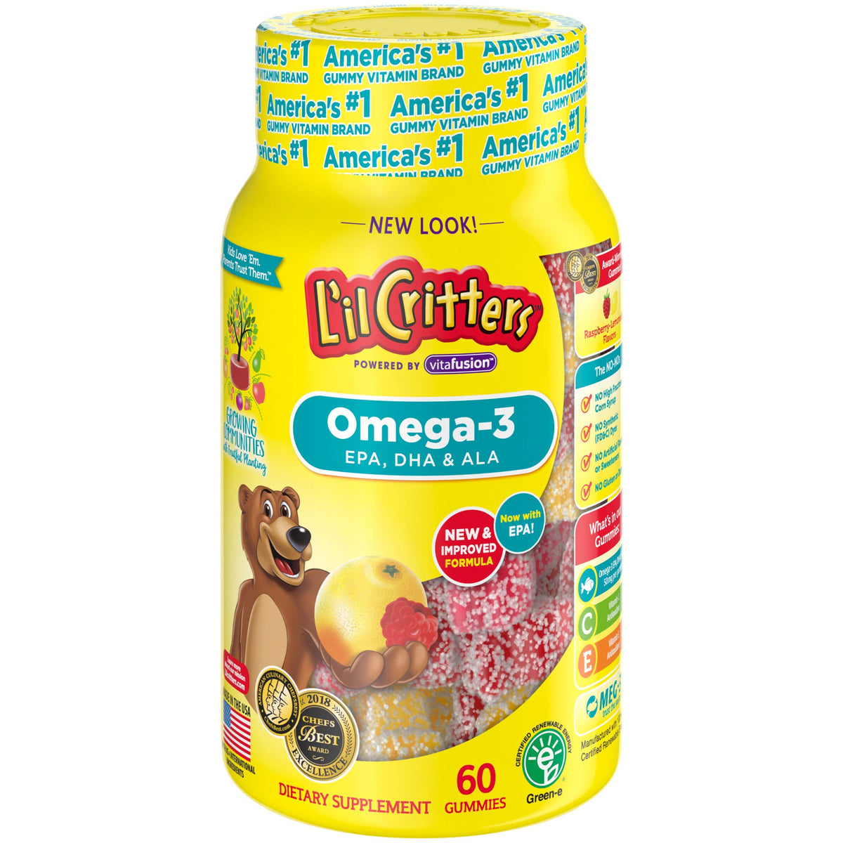 Lil Critters Omega-3 DHA Lemonade Gummies