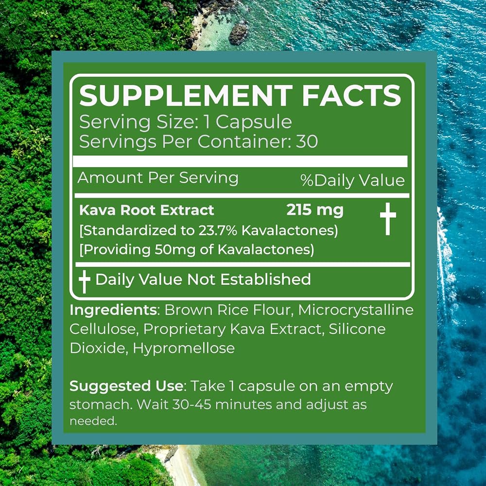 PRIMO KAVA Kava Capsules 50mg Calm and Relaxation - 30 Count - image 7
