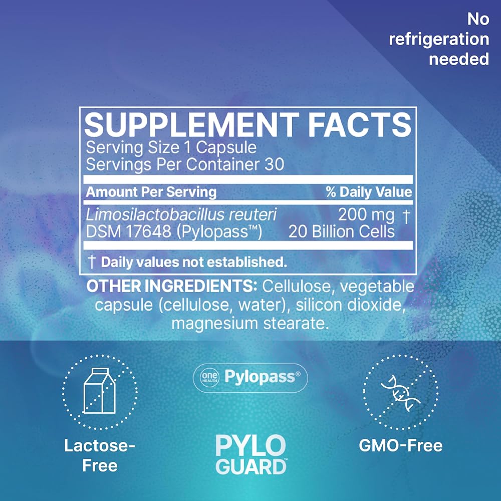 Microbiome Labs PyloGuard L. reuteri DSM17648 Postbiotic - 30 Capsules - image 6