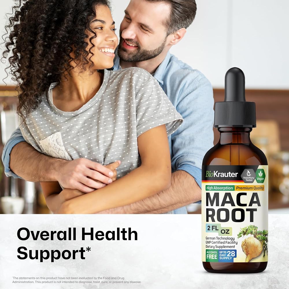 BIO KRAUTER Maca Root Liquid Drops for Active Lifestyle - 2 Fl Oz - image 2