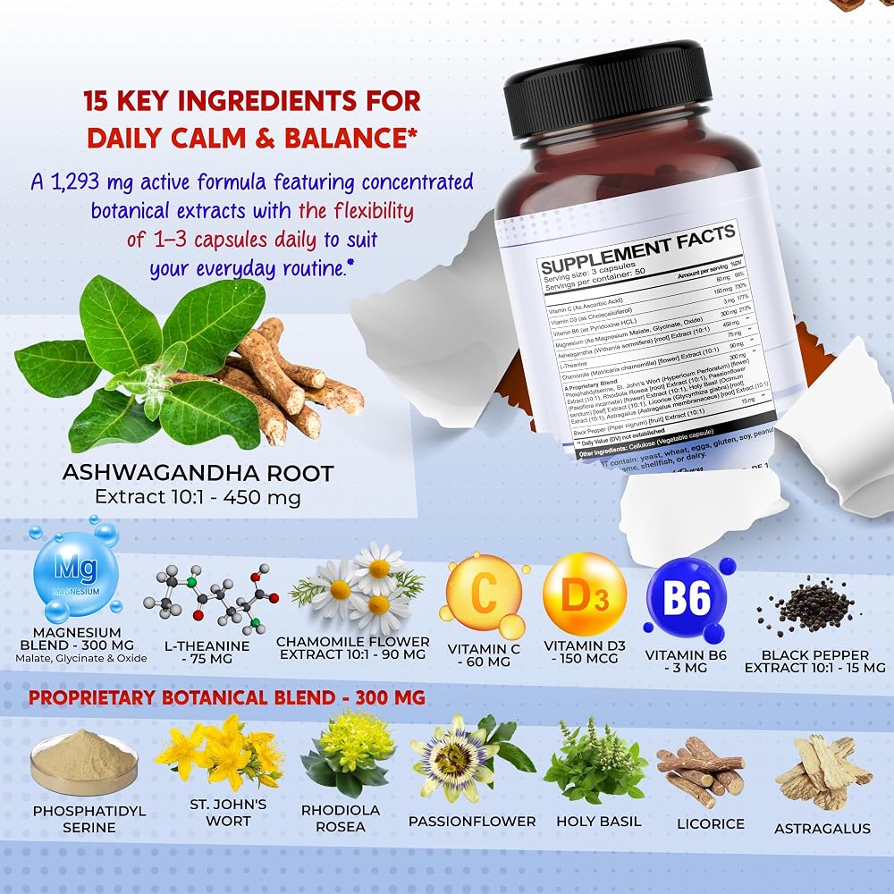 PeakPury Cortisol Health 1293mg Ashwagandha - 150 Capsules - image 4