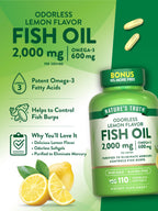 Nature's Truth Fish Oil 2000mg Omega-3 - 110 Softgels - image 5