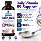 Life Solutions Liquid Vitamin B9 Folic Acid 800mcg Berry - 8oz - image 2
