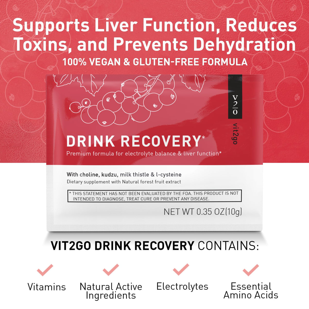 Vit2Go Drink Recovery Electrolytes Powder 250g with Vitamins