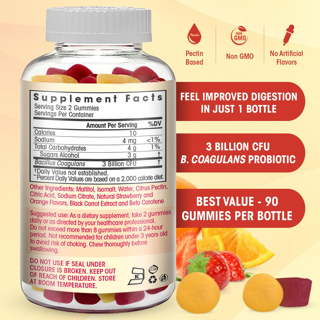 Flamingo Supplements Sugar-Free Probiotic Gummies 3 Billion CFU - 90 Count - image 2