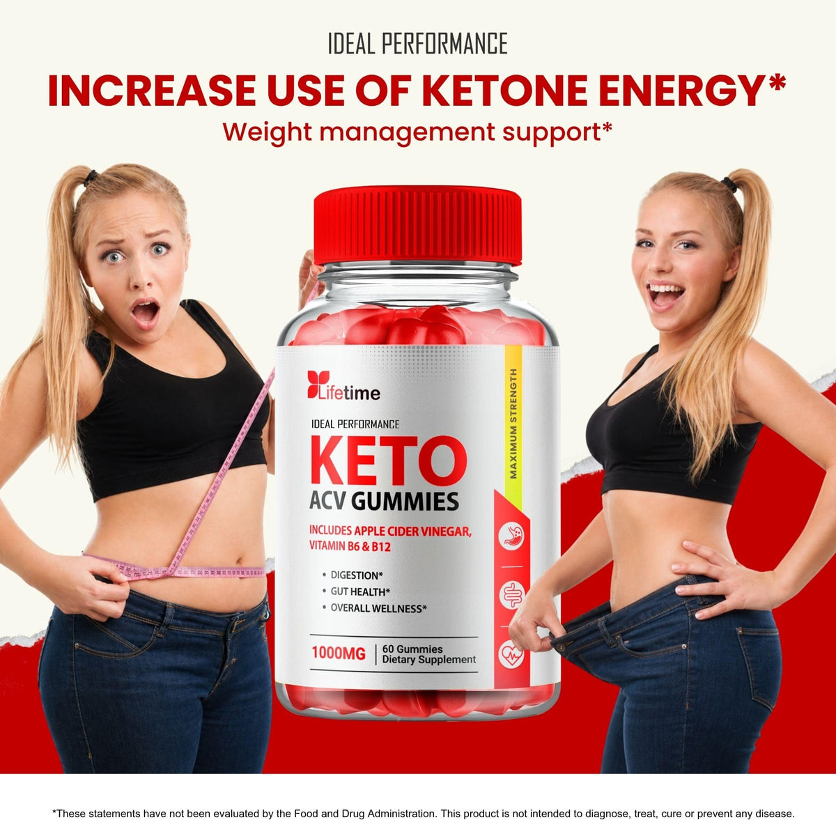 IDEAL PERFORMANCE Lifetime Keto Max Gummies Vegan - 300 Gummies - image 3