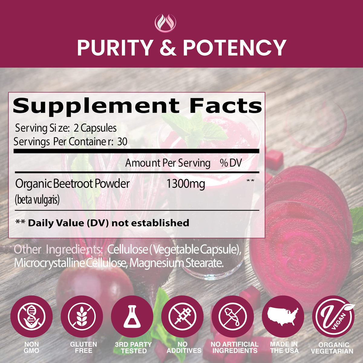 THE ENCLARE NUTRITION Beet Root Capsules Organic Beet Root Powder
